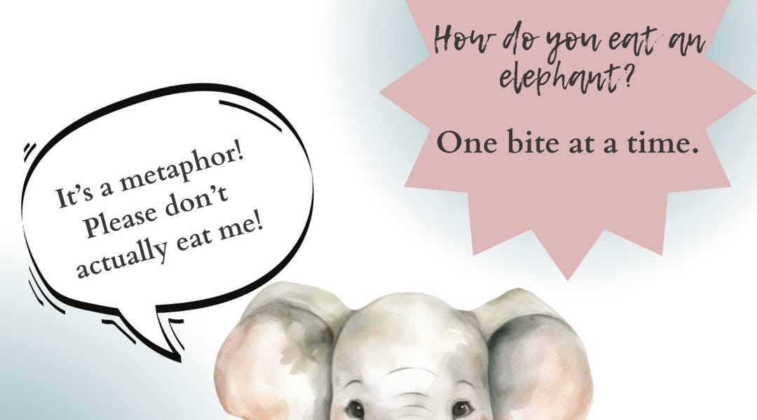 It matters how you eat an elephant