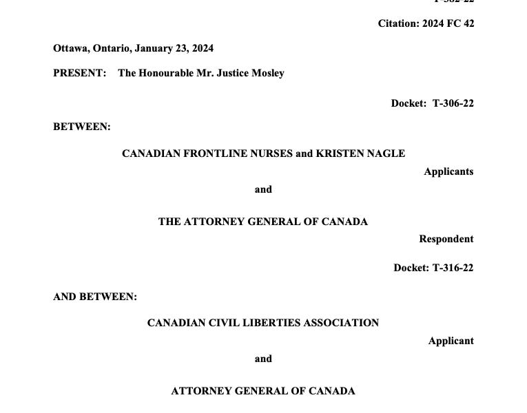 The Invocation of the Emergencies Measures Act was Unlawful, Ruled Justice Mosley.
