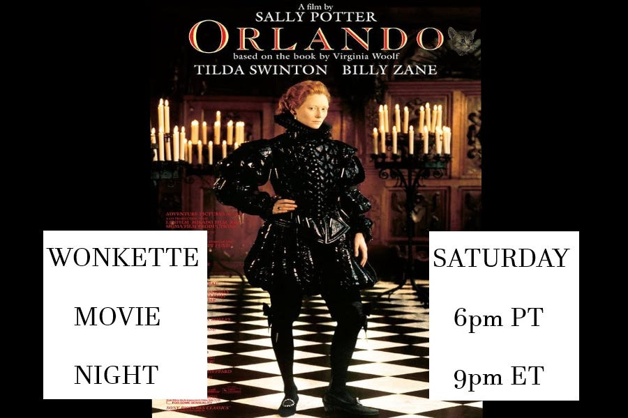Wonkette Movie Night: Orlando – by ziggywiggy
