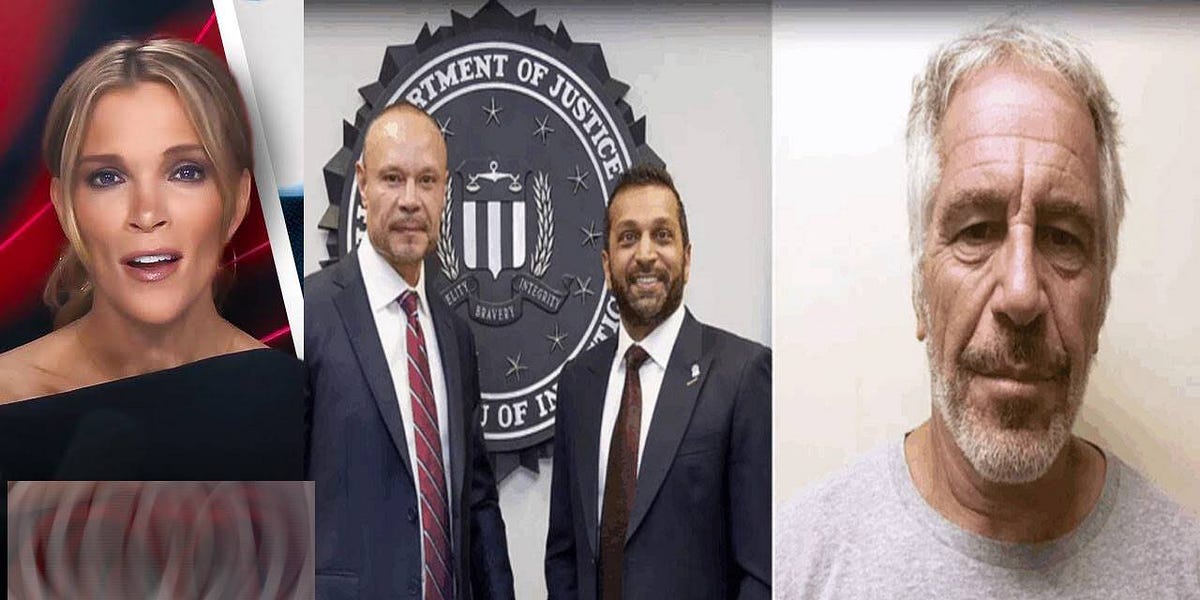 🚨Bongino and Patel "Looked Like Hostages, saying Epstein killed himself." Megyn Kelly said, claiming 🧐