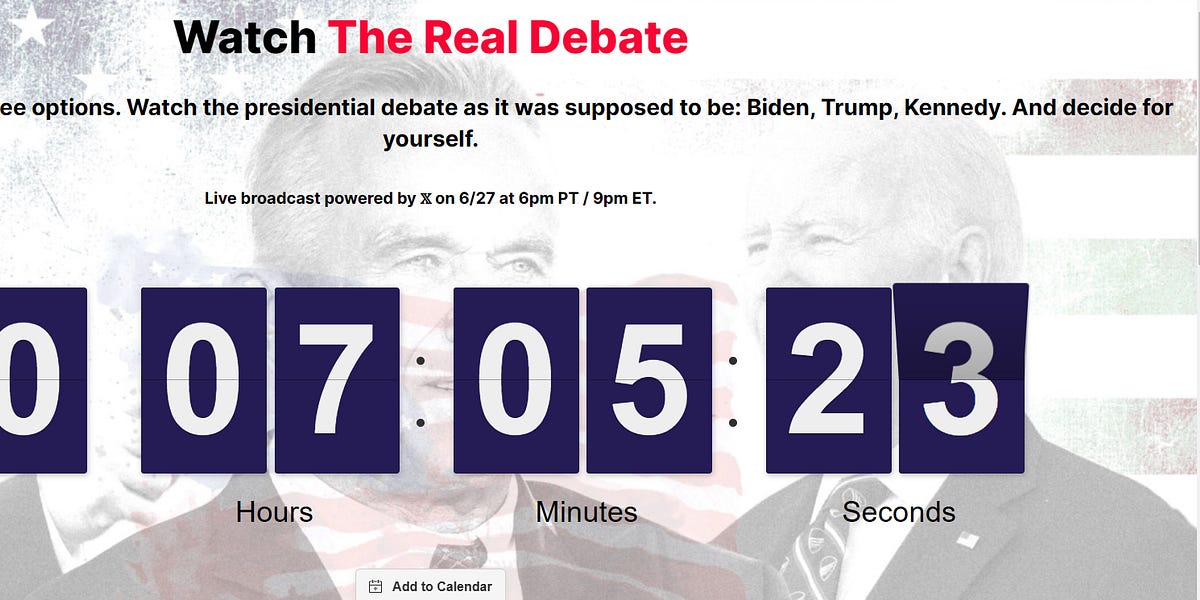 Watch the real presidential debate tonight with all 3 candidates