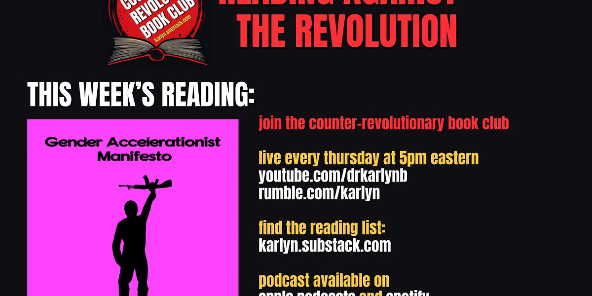 Join The Counter-Revolutionary Book Club and Read The Gender Accelerationist Manifesto With Us
