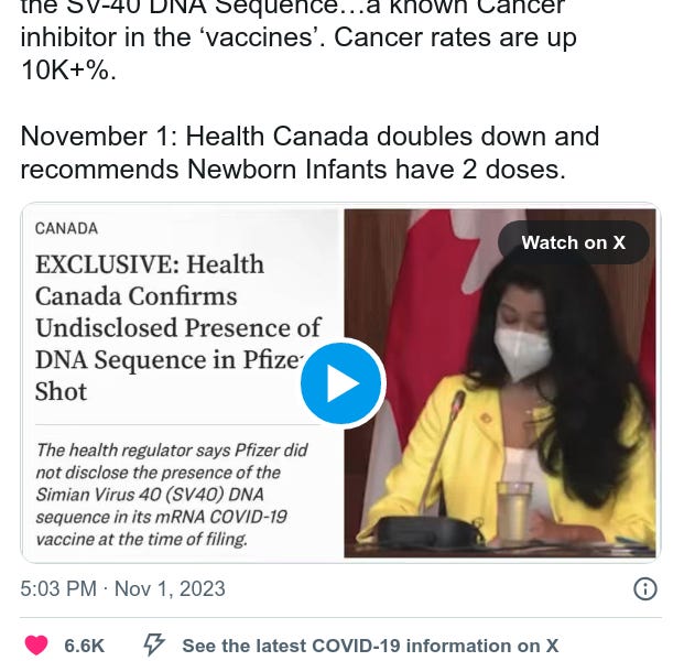 BABY KILLERS: Health Canada Now Recommends TWO doses of mRNA Biowepon to Babies