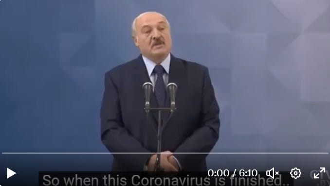 Lukasenko kzdelme a Covid-program ellen