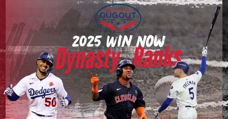 2025 Win Now Dynasty Fantasy Baseball Rankings