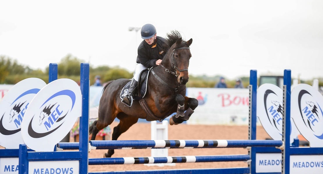 Three out of three for Tim at Meadows Schools' jumping