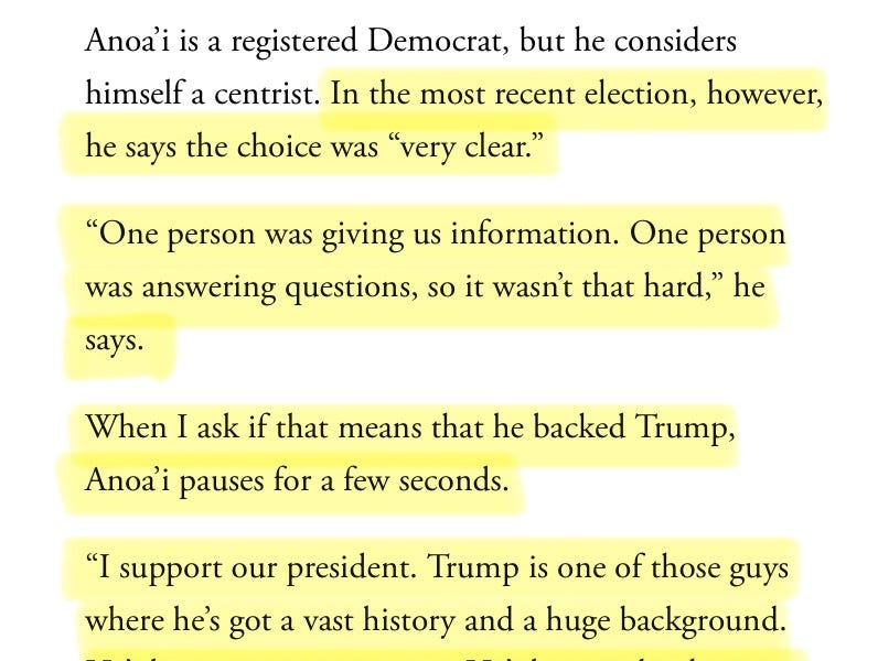 The Tribal Chief Is MAGA