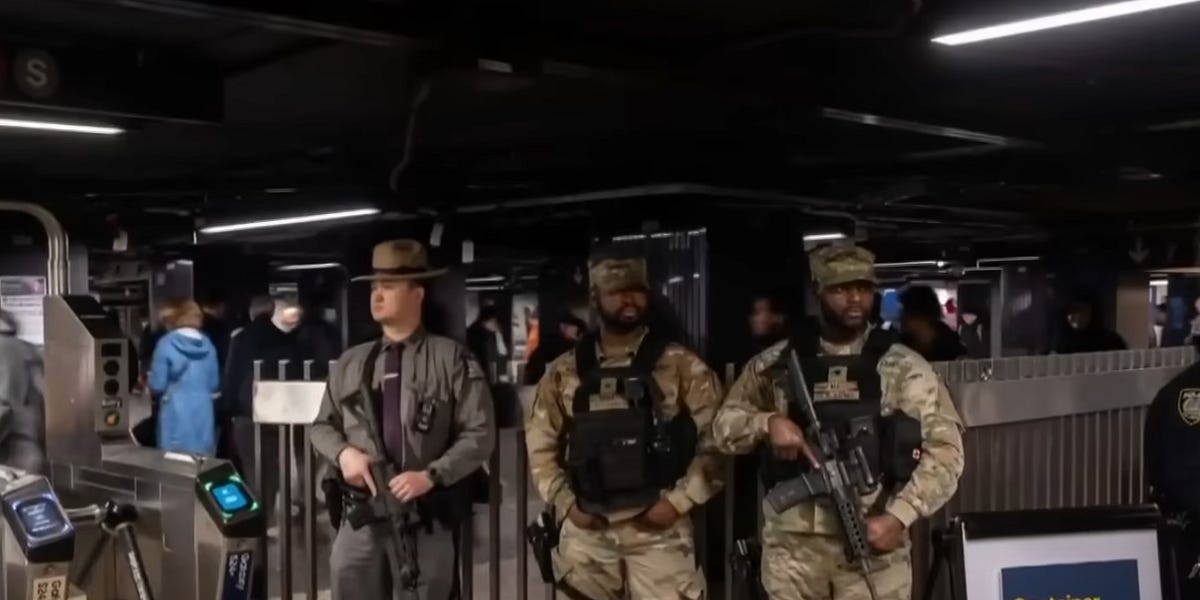 NY Gov Kathy Hochul Has Graciously Determined That National Guard In NYC Subway Don’t Need Enormous Guns