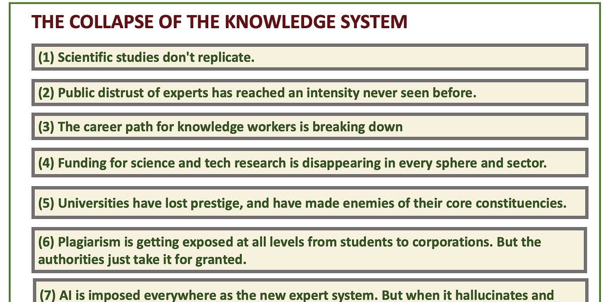 Knowledge system collapse threatens traditional expertise everywhere