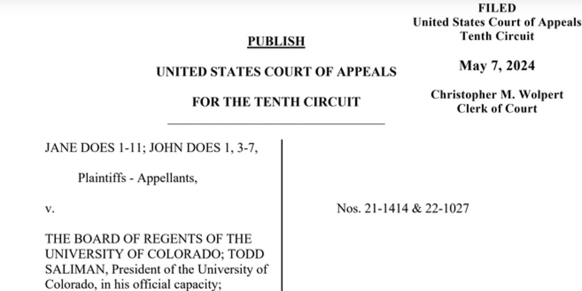 University of Colorado's COVID vaccine mandate is defeated in the 10th circuit court