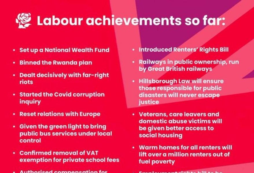Labours "Achievements" So Far The Court of the EDIJester