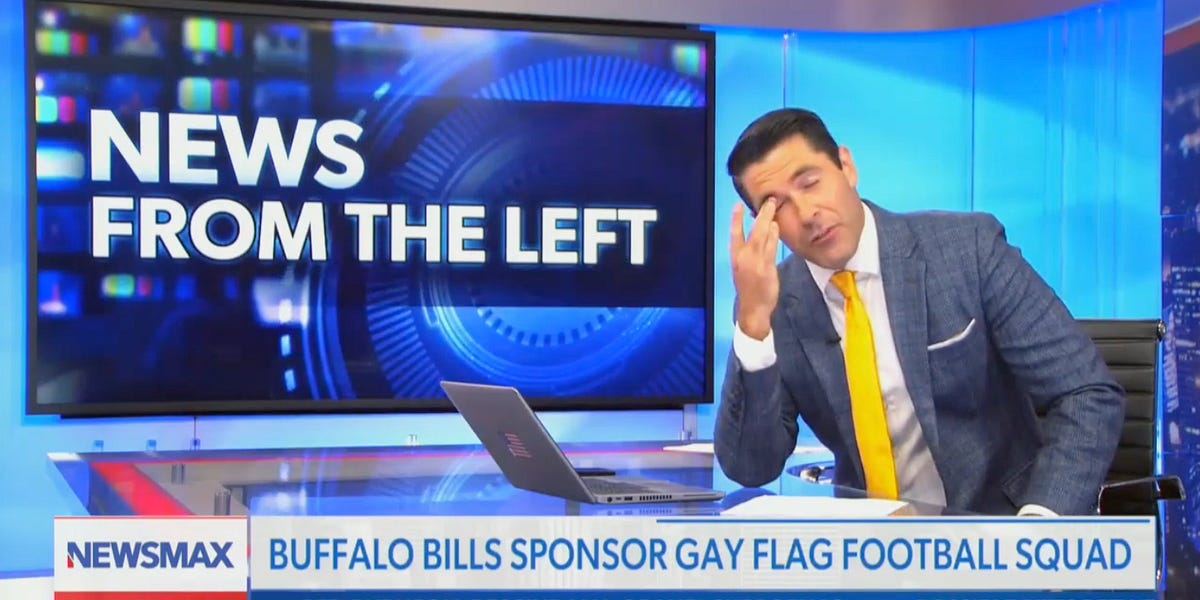 Here’s A Newsmax Idiot Having An Aneurysm Over Gay Flag Football, Happy Pride! Here’s A Newsmax Idiot Having An Aneurysm Over Gay Flag Football, Happy Pride!