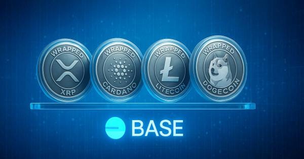 Coinbase to launch wrapped XRP, ADA, DOGE, and LTC on Base network