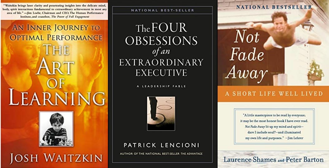 On The Art of Learning, The Four Obsessions of an Extraordinary Executive,  and The Celebration of Life.
