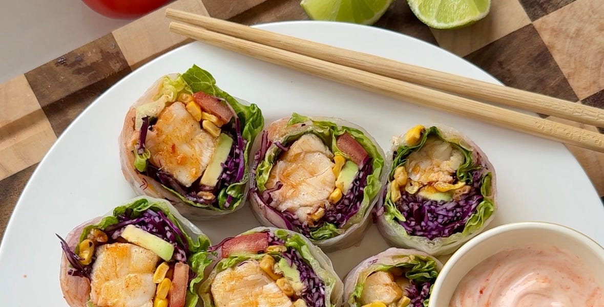 FISH TACO STYLE RICE PAPER ROLL ️‍🔥