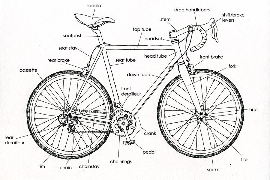 Parts Diagram Bicycle Gear Accessories Bike Parts - Main Image