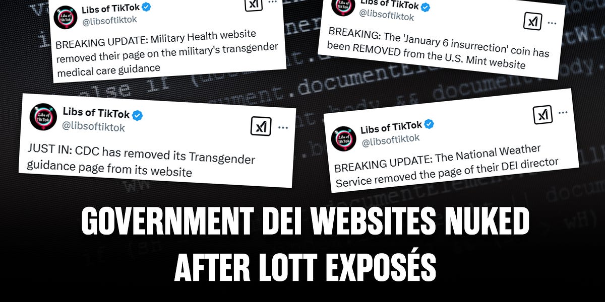Goverment DEI Websites NUKED After LoTT Expos&eacute;s
