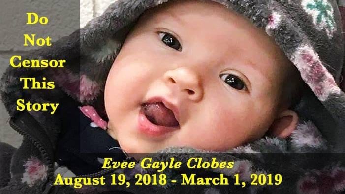 Childhood Vaccine Injuries - 6 month old Evee Gayle Clobes died days after her childhood vaccines