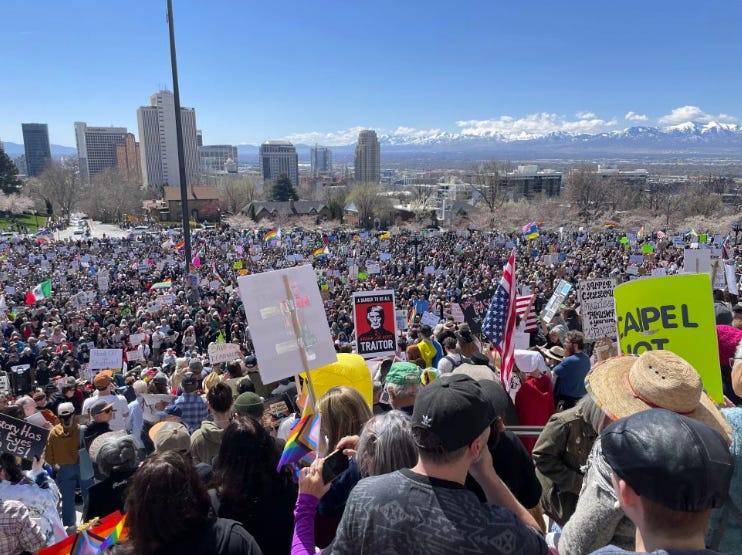 Massive Salt Lake City Crowd Chants "F*ck Donald Trump" At Protest Massive Salt Lake City Crowd Chants "F*ck Donald Trump" At Protest