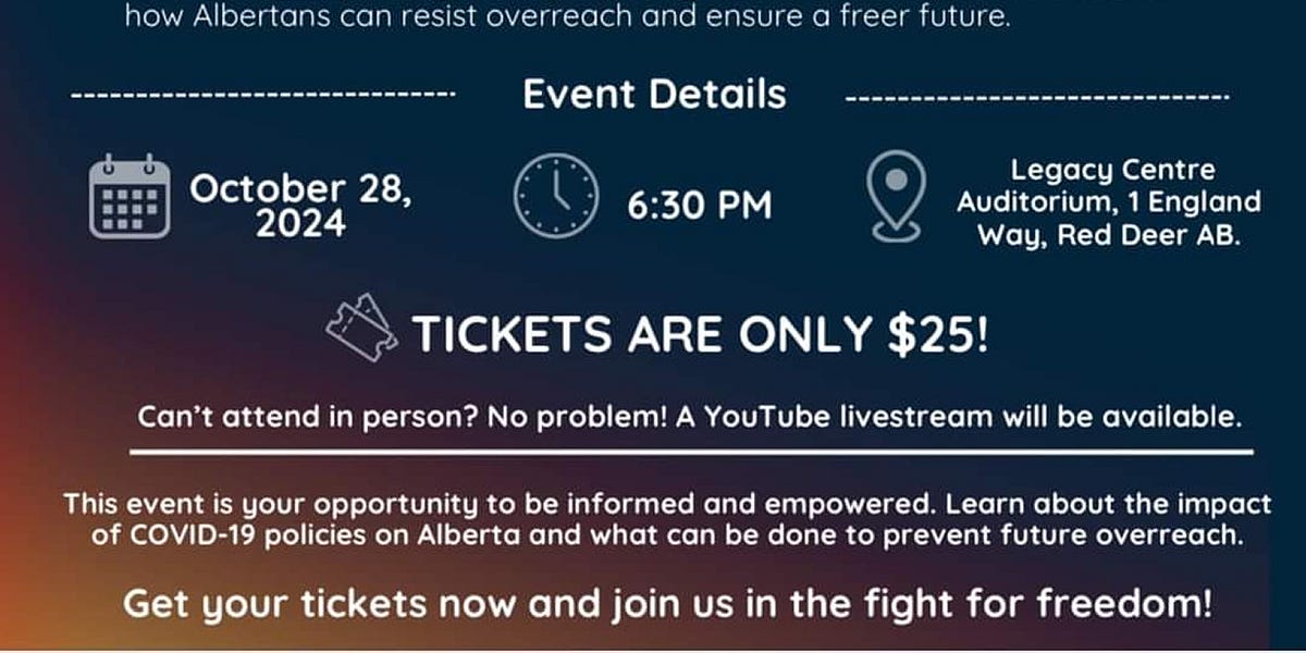 NEWS LIVE EVENT in Red Deer Oct.28, 2024 The Arrival of Accountability!