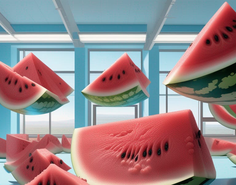 Watermelon kawaii fruits cute anime watermelon