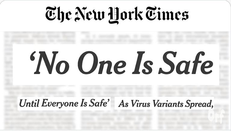 Nobody is safe until everybody is safely vaccinated!