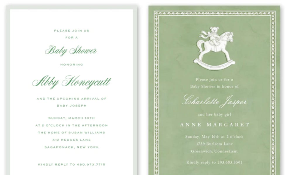Baby Shower 101 The Invitations