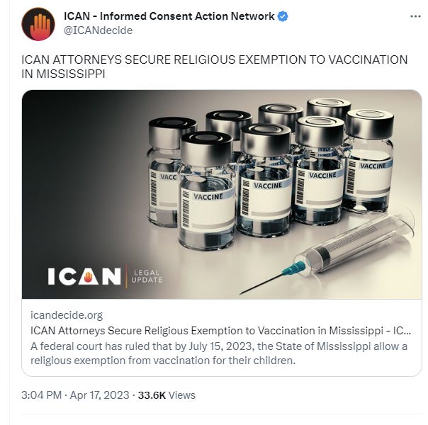 ICAN wins religious exemption decision in Mississippi: Why this matters