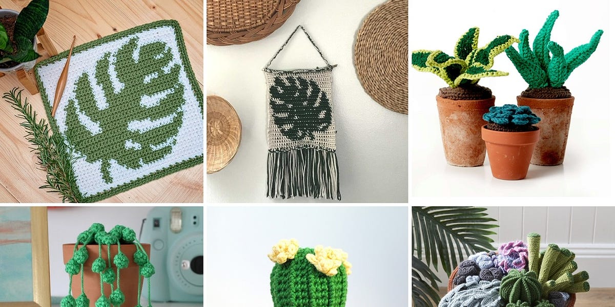Crazy Plant Lady Pillow: Tapestry Crochet Pattern - Crafting for Weeks