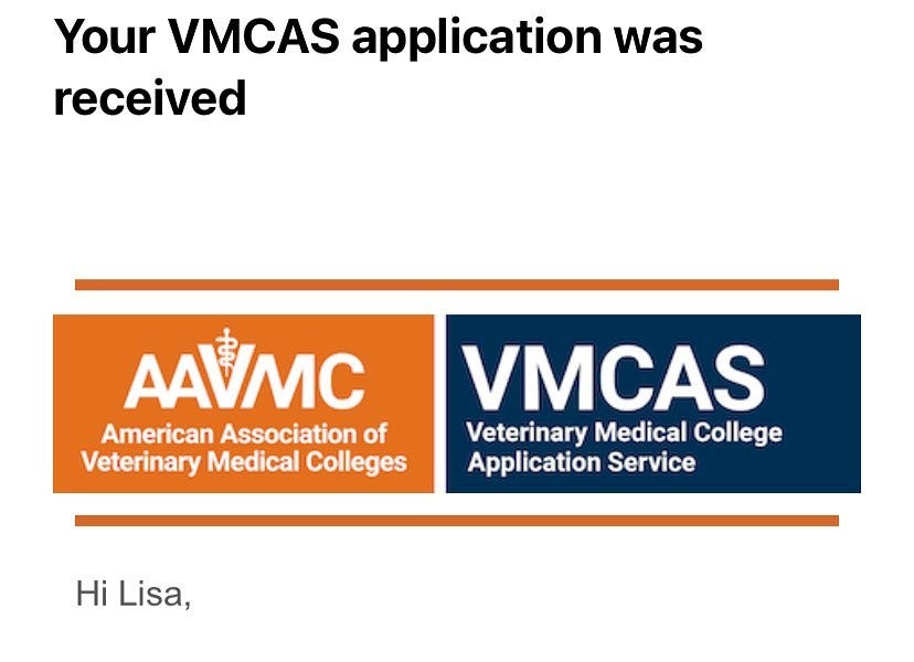 I applied to veterinary school! by Lisa Goetz