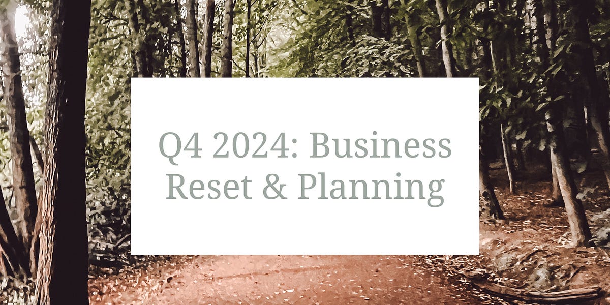 Q4 2024 Business Reset by Sophie Ingleby