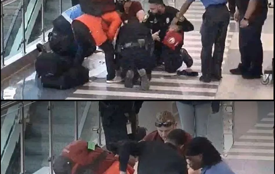 Pilot had a cardiac arrest and collapsed at Richmond International Airport (Richmond, VA) on April 11, 2023 - was saved by two TSA officers