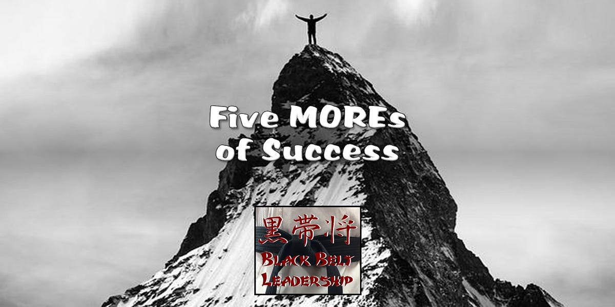 Five MOREs of Success