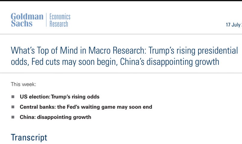 Goldman: "Fed’s waiting game may soon end" - by VBL