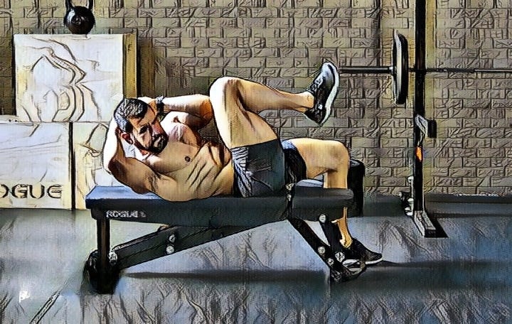 The Elevated Bicycle Crunch