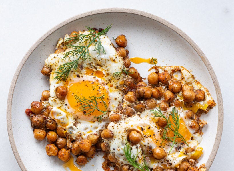 Chickpea Fried Eggs - Justine Doiron