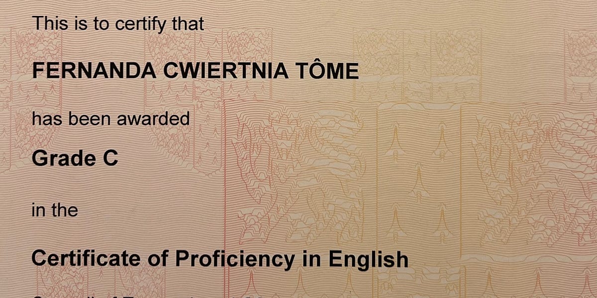 It Took a Grade C in C2 Proficiency to Truly Become Proficient