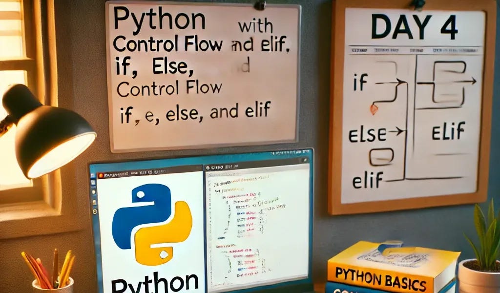 Day 4 of 50 Days of Python: Control Flow with If, Else, and Elif