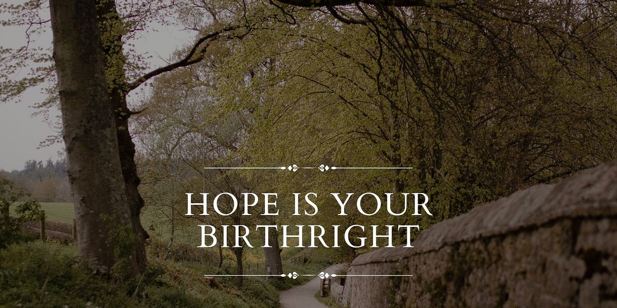 Hope is your birthright by Christina Lynn Wallace