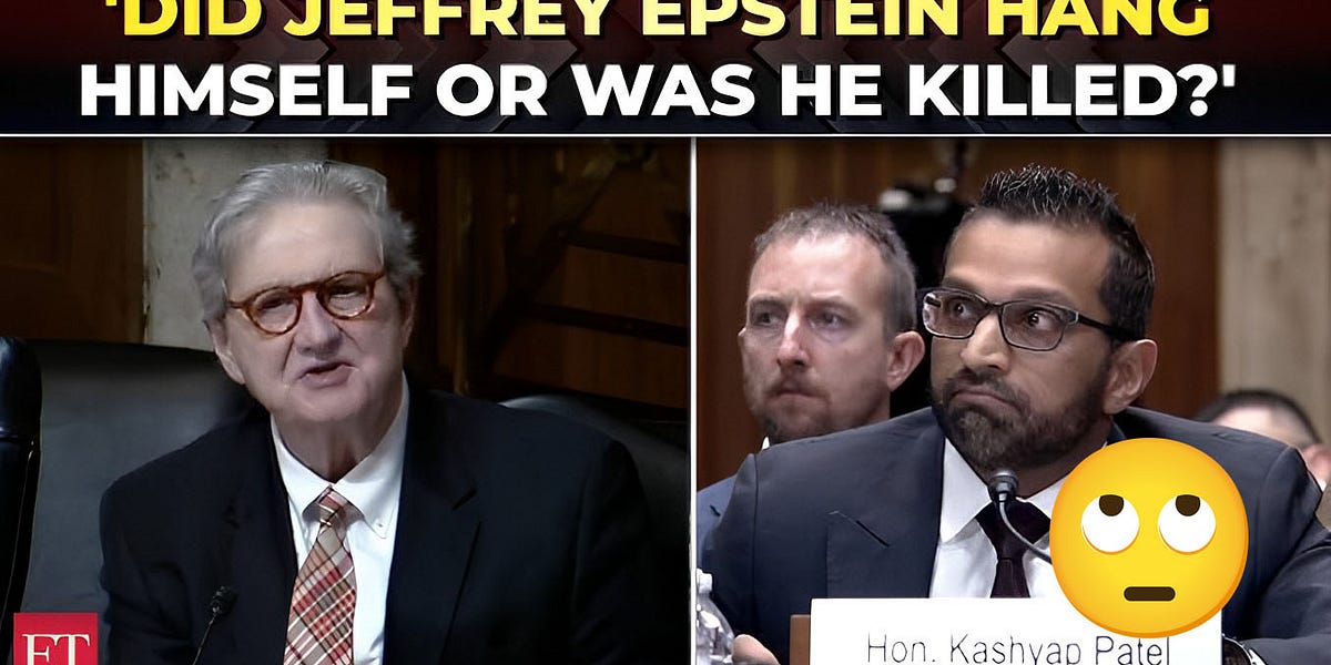 FBI Chief Kash Patel said he hasn't seen the pathologist's report indicating Epstein was strangled to death.😳