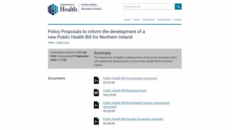 Meanwhile in Northern Ireland: New Public Health Bill Proposes PERMANENT Emergency Powers