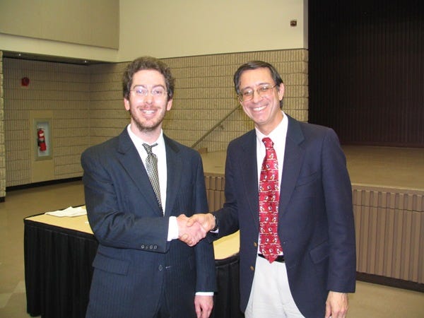 In 2005, I debated my then-colleague  Larry Iannaccone on the economics of religion. The turnout — around 300 people at GMU back when it was clearly