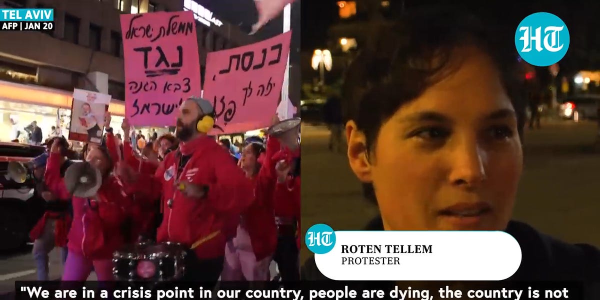 Tiltakozk tmegek Tel-Aviv utcin