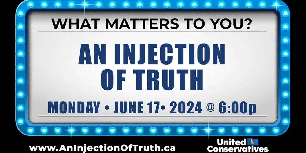 VIDEO - BREAKING NEWS: Who is trying to CANCEL the historic UCP Event on June 17, 2024 regarding COVID-19 mRNA Vaccines on Alberta's Childhood Vaccine Schedule?