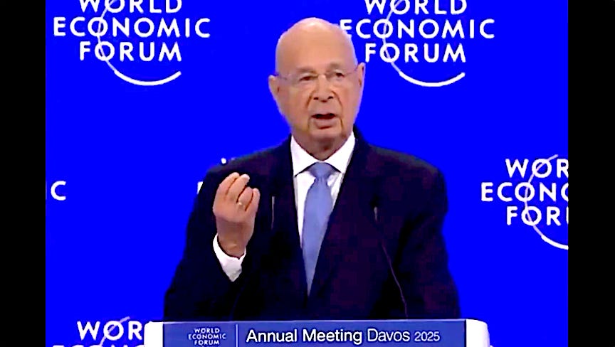 Now: Klaus Schwab at Davos, Freaking Out