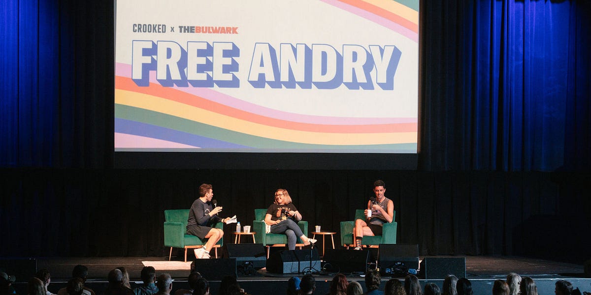 FREE ANDRY: A Big Gay Live Show With Tim Miller, Sarah Longwell and Jon Lovett FREE ANDRY: A Big Gay Live Show With Tim Miller, Sarah Longwell and Jon Lovett