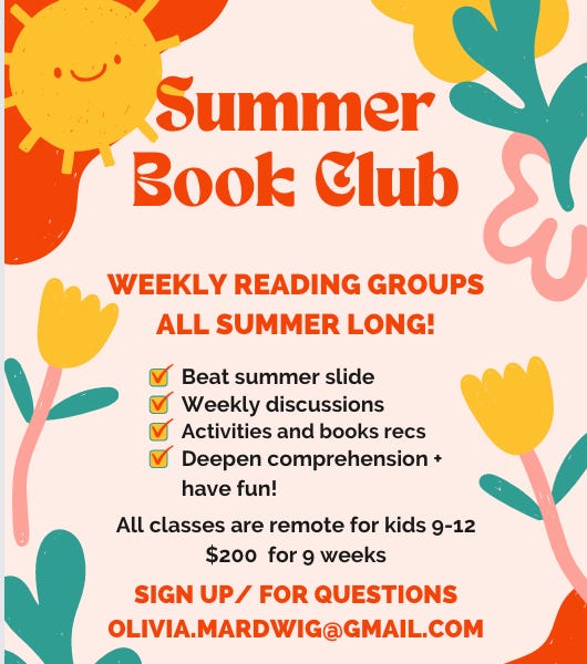 Looking for a live book club this summer?