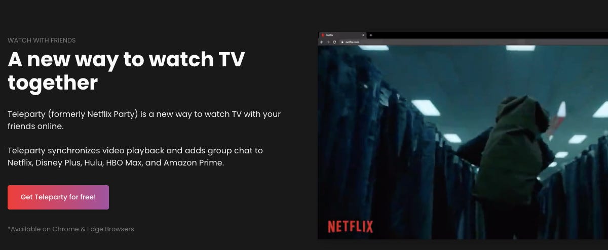 Amazon prime best sale video netflix party