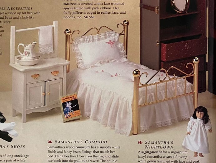 American girl doll top samantha bedroom set