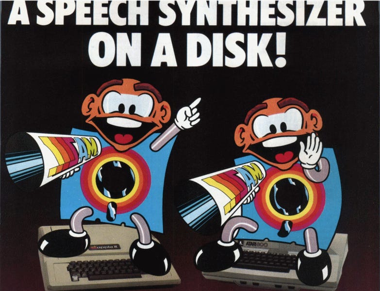 Sam speech synthesizer outlet